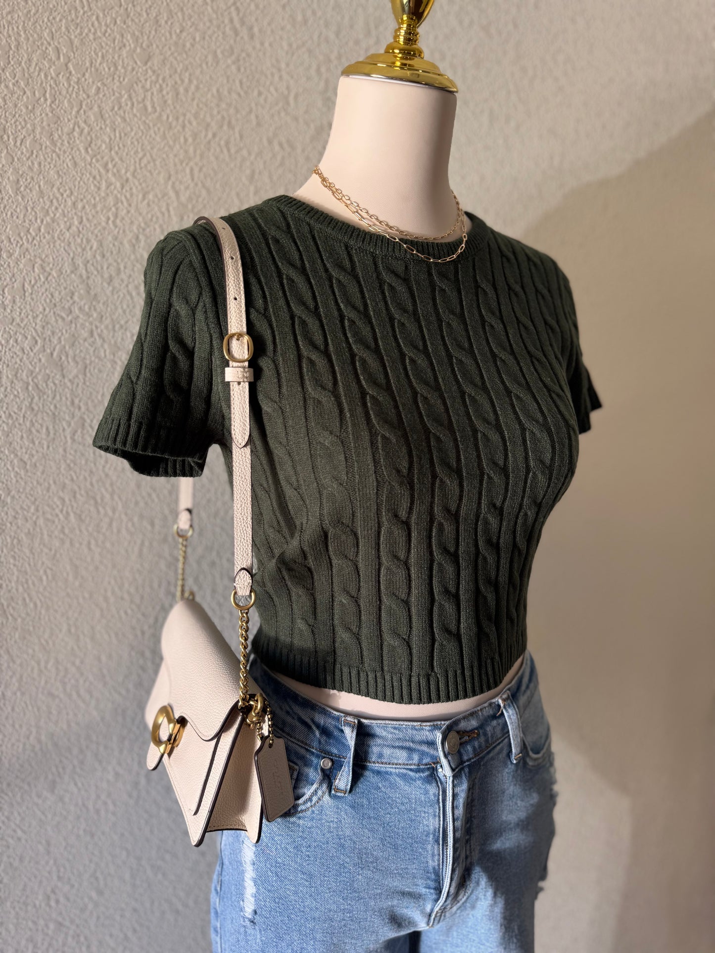 Olive Knit Top